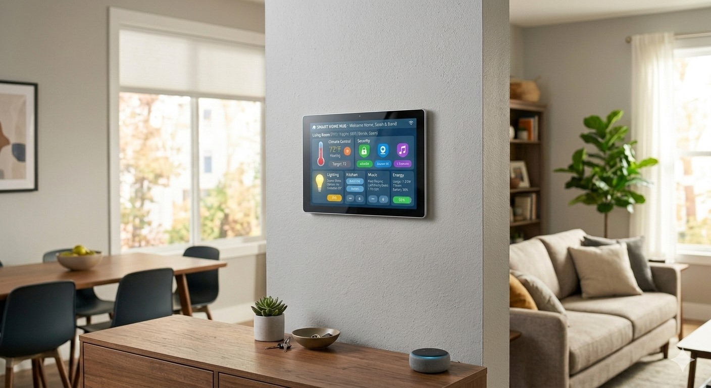 Centralized smart control panel installed in a client's home